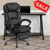 Flash Furniture BT-90279H-GG Leather Reclining Office Chair in Black